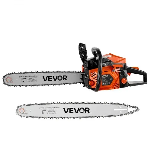 VEVOR Benzin-Kettensäge 508 & 558,8 mm 62 ccm Motorsäge 2,7 kW 2-Takt-Motor, für Holzarbeiten Baumschnitt Rodungsarbeiten, 11.500 U/min, Drehzahl-Synchronisierter Choke, Rutschfester Griff, zwei Tanks – Bild 10