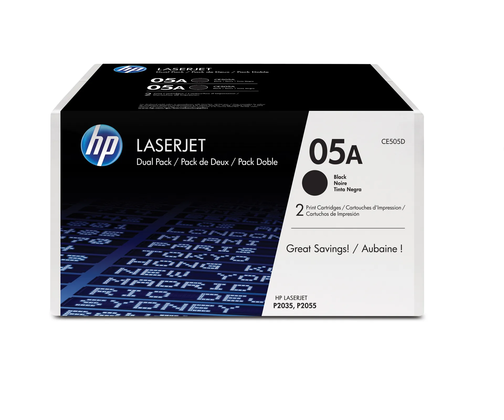 HP 05A 2er-Pack Schwarz Original LaserJet Tonerkartuschen HP 05A 2er-Pack Schwarz Original LaserJet Tonerkartuschen