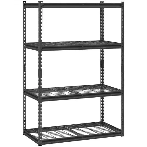 VEVOR Lagerregale, 1096 kg, 4-stufiges Schwerlastregal für die Garage, 508 x 1016 x 1524 mm, verstellbare Metallregale für Industrieregale, Garagenregal, Kellerregal für Küche, Lager, Keller, schwarz – Bild 10