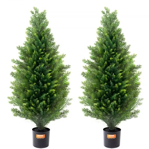 VEVOR Künstlicher Formschnittbaum aus Zeder, 91,4 cm hoch (2 Stück), mit zusätzlichen Blättern und Topf, künstliche immergrüne Kiefern-Zypressenpflanze, UV-geschütztes künstliches Grünset VEVOR Künstlicher Formschnittbaum aus Zeder, 91,4 cm hoch (2 Stück), mit zusätzlichen Blättern und Topf, künstliche immergrüne Kiefern-Zypressenpflanze, UV-geschütztes künstliches Grünset