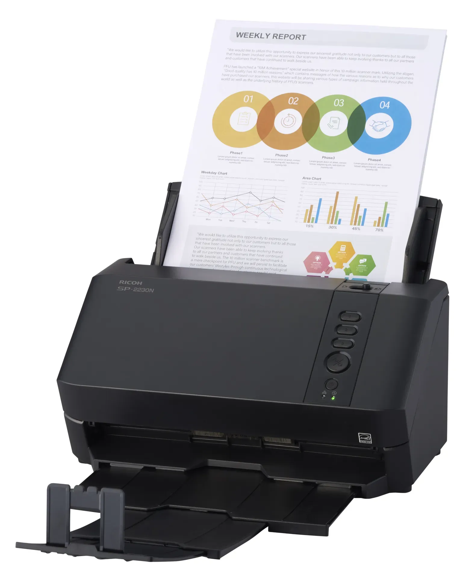 Ricoh SP-2230N ADF-Scanner 600 x 600 DPI A4 Schwarz – Bild 5