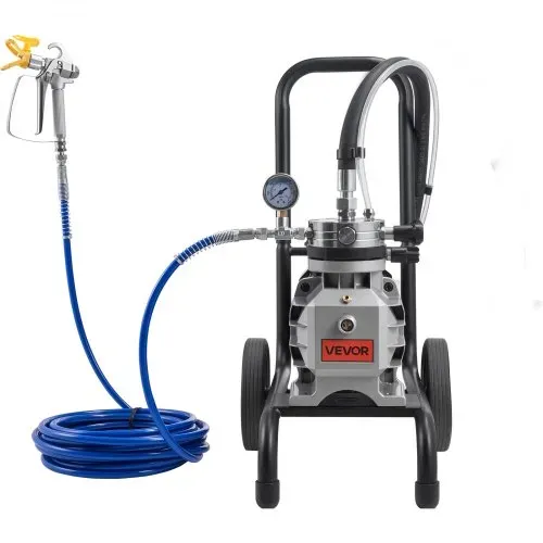 VEVOR Membran-Airless-Farbspritzgerät 1500 W, Rollbares Farbspritzgerät mit 19,31 MPa Hochdruck, 10 m Hochdruckschlauch, Reinigungsnadel und Bürste, für DIY-Sprüharbeiten im Innen- und Außenbereich – Bild 10