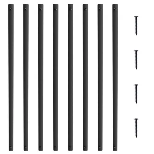 VEVOR Metallbaluster für Treppen, 25 x 5,5 x 820 mm, flache dekorative Geländerstäbe aus Aluminiumlegierung, 51er-Pack Deckbaluster mit Schrauben, klassisches hohles Deckgeländer VEVOR Metallbaluster für Treppen, 25 x 5,5 x 820 mm, flache dekorative Geländerstäbe aus Aluminiumlegierung, 51er-Pack Deckbaluster mit Schrauben, klassisches hohles Deckgeländer