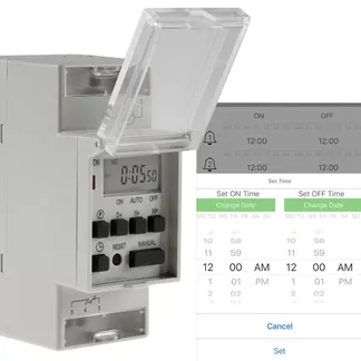 digitale Wochen-Zeitschaltuhr für Schalttafel-Einbau, 230V, mit Bluetooth digitale Wochen-Zeitschaltuhr für Schalttafel-Einbau, 230V, mit Bluetooth
