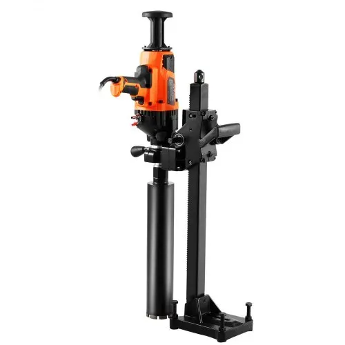 VEVOR Kernbohrmaschine Diamantkernbohrmaschine 2-18 cm Bohrdurchmesser, handgeführtes Diamant-Kernbohrgerät mit Ständer und Kernbohrer, 2600 W Beton-Kernbohrer Nass- und Trockenanwendung, für Beton – Bild 10