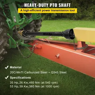 VEVOR Zapfwelle T4 Gelenkwelle, Antriebswelle, 34,9 mm großen 6-Keil-Ende für den Traktor, ausziehbar von 1100 bis 1550 mm, Ideal für Rasenmäher, Freischneider, Bodenfräsen, Düngerstreuer VEVOR Zapfwelle T4 Gelenkwelle, Antriebswelle, 34,9 mm großen 6-Keil-Ende für den Traktor, ausziehbar von 1100 bis 1550 mm, Ideal für Rasenmäher, Freischneider, Bodenfräsen, Düngerstreuer