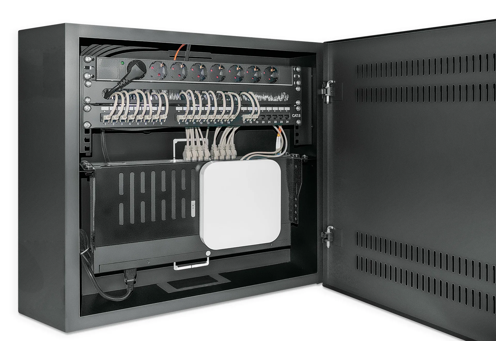 Intellinet 713689 Rack 2U/4U Wandmontiertes Regal Schwarz – Bild 6