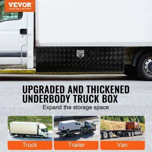 VEVOR Truckbox Werkzeugbox, Unterboden-Anhängerbox, Werkzeugkasten 1524 x 432 x 457 mm Pickup-Aufbewahrungsbox, Aluminiumlegierung, 50 kg belastbarer Werkzeugkasten, abschließbare Aufbewahrungsbox VEVOR Truckbox Werkzeugbox, Unterboden-Anhängerbox, Werkzeugkasten 1524 x 432 x 457 mm Pickup-Aufbewahrungsbox, Aluminiumlegierung, 50 kg belastbarer Werkzeugkasten, abschließbare Aufbewahrungsbox