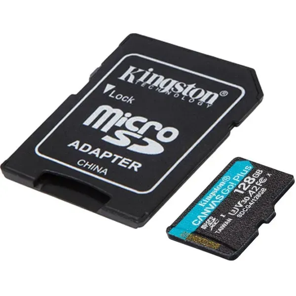 Kingston Technology 128GB microSDXC Canvas Go Plus Gen4 200 MB/s A2 U3 V30-Karte + Adapter – Bild 2