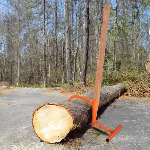 VEVOR Fällheber, 1180 mm, Stammheber mit Holzgriff, Stammwender mit verstellbarem Wendehaken, Forsthaken, Fällhilfe für Stämme bis zu φ 38 cm, Holzheber zum Rollen, Schneiden & Anheben von Stämmen – Bild 7