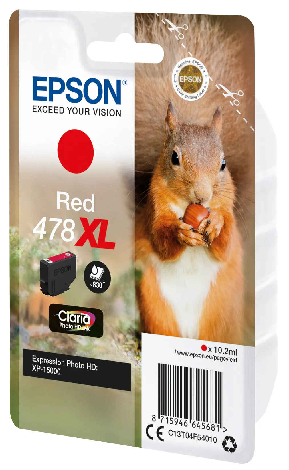Epson Squirrel Singlepack Red 478XL Claria Photo HD Ink – Bild 3