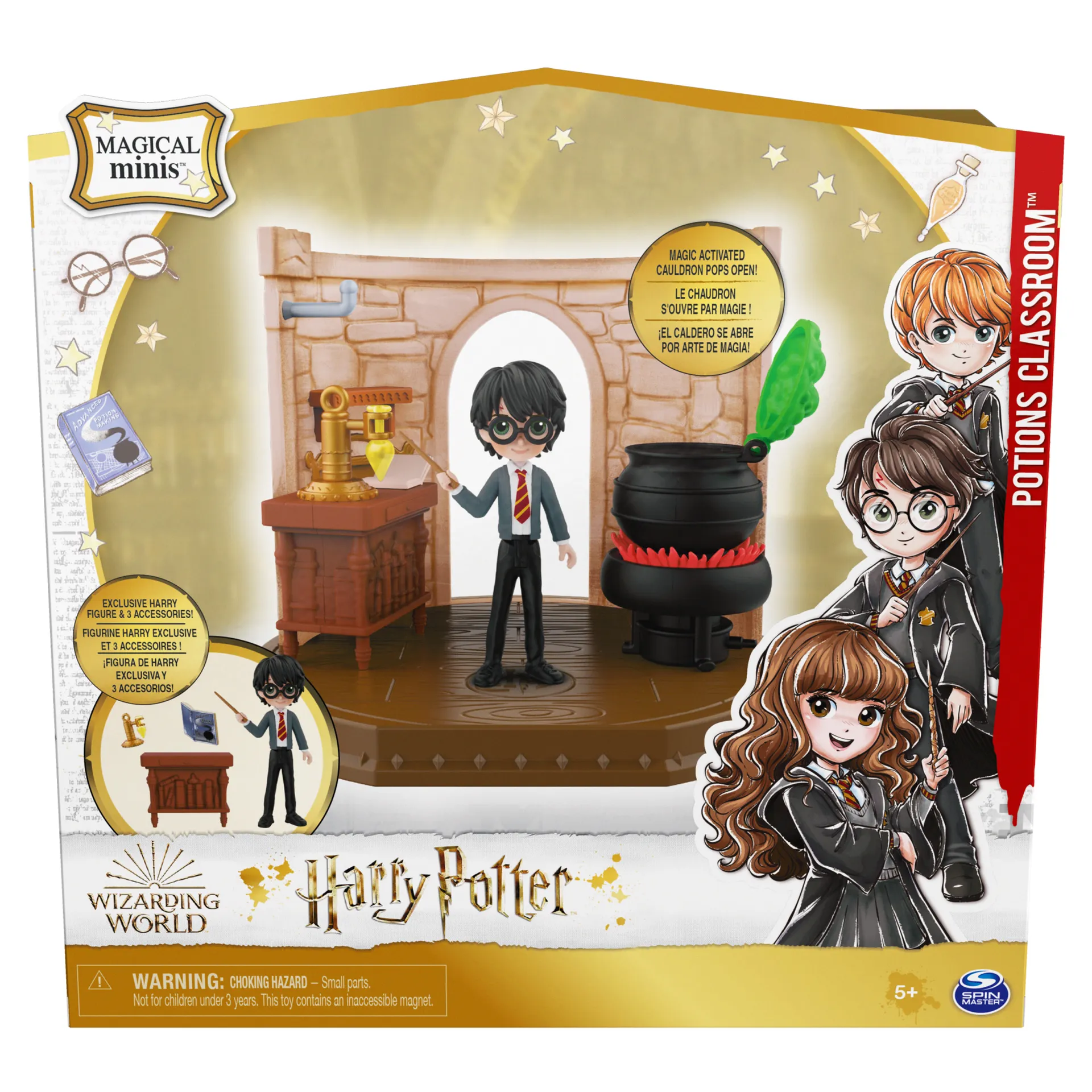 Wizarding World Harry Potter - Hogwarts Zaubertränke Klassenzimmer Spielset mit exklusiver Harry Potter Sammelfigur – Bild 2