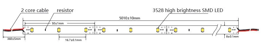 Synergy 21 LED Flex Strip 3528 - 60 KW DC12V 24W IP20 – Bild 2