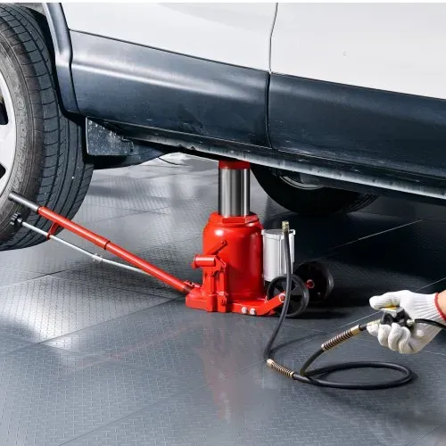 VEVOR pneumatischer Flaschenwagenhebr Wagenheber 50 t 265–410 mm Hubbereich, lufthydraulischer/manueller Stempelwagenheber Wagenheber mit Pumpe für SUV Pickup Lkw Wohnmobil Autoreparatur Rot – Bild 7