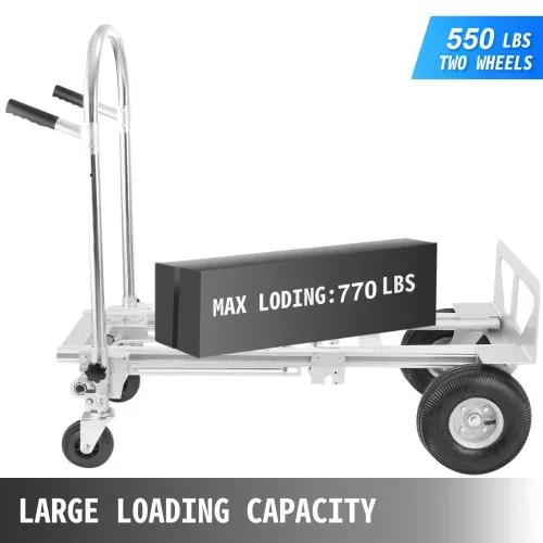 VEVOR Sackkarre 3-in-1-Aluminium-Klappsack-LKW-Handtrolley-Wagen Auto strapazierfähig faltbar – Bild 2