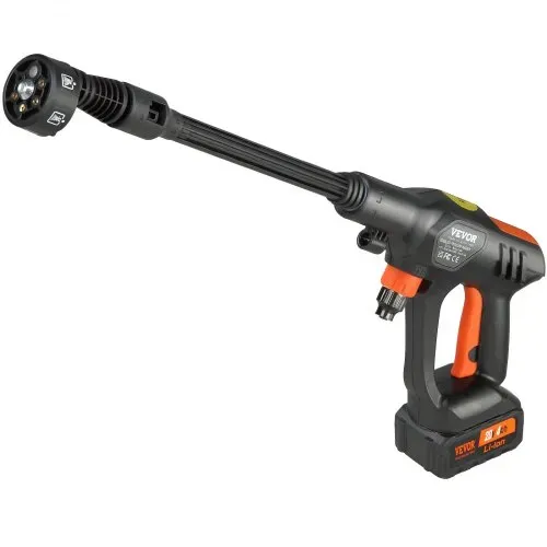 VEVOR Akku Hochdruckreiniger Kabellos Wasser Druckreiniger Spritzpistole Druckreinigerpistole (250W 21V, 50bar, zur mobilen Reinigung und Bewässerung, 4L/min, inkl. Zubehör, Ladegerät) – Bild 10