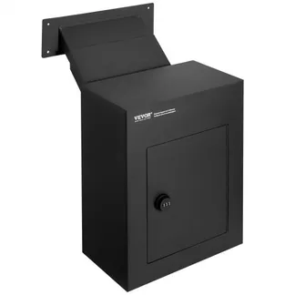 VEVOR Mauerdurchwurf Briefkasten, robuster Einbaubriefkasten aus Stahl für Wände mit einer Dicke von 70 bis 200 mm, Zahlenschloss, 330 x 178 x 430 mm Mauerbriefkasten, schwarz VEVOR Mauerdurchwurf Briefkasten, robuster Einbaubriefkasten aus Stahl für Wände mit einer Dicke von 70 bis 200 mm, Zahlenschloss, 330 x 178 x 430 mm Mauerbriefkasten, schwarz