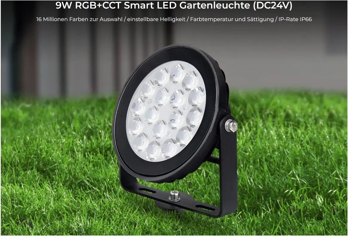 MiBoxer FUTC01 LED Garten Lampe 9W RGB-WW (RGB-CCT) mit Funk und WLAN IP65 24V MiBoxer FUTC01 LED Garten Lampe 9W RGB-WW (RGB-CCT) mit Funk und WLAN IP65 24V