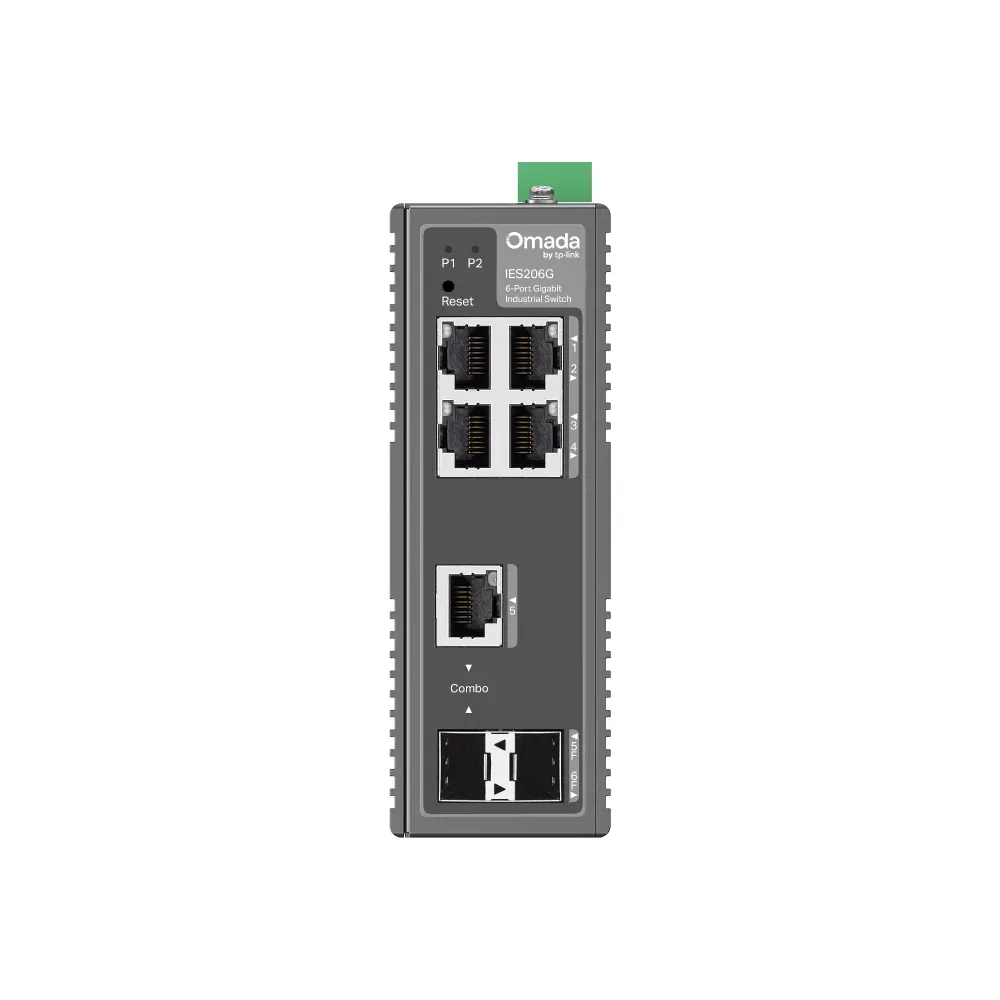 TP-Link Switch Easy Managed Industrial Layer2 6 Port • 4x 1GbE • 1x Combo RJ45/SFP • 1x SFP Lüfterlos, Omada • IES206G – Bild 2