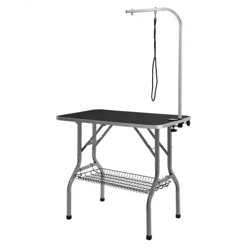 VEVOR Trimmtisch 985x615x1662mm Schertisch Edelstahl Hundepflegetisch 150kg Tragfähigkeit Frisiertisch Hund Faltbar Tierpflegetisch 914,4x609,6mm Desktop Ideal für Baden Trimmen Trocknen Bürsten – Bild 9