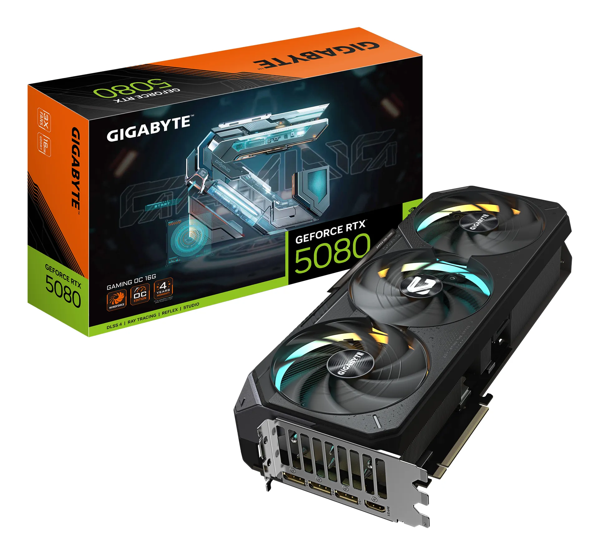 GIGABYTE GeForce RTX 5080 GAMING OC 16G Grafikkarte – 16GB GDDR7, 256 Bit, PCI-E 5.0, 2730MHz Core Clock, 3 x DisplayPort, 1 x HDMI, GV-N5080GAMING OC-16GD GIGABYTE GeForce RTX 5080 GAMING OC 16G Grafikkarte – 16GB GDDR7, 256 Bit, PCI-E 5.0, 2730MHz Core Clock, 3 x DisplayPort, 1 x HDMI, GV-N5080GAMING OC-16GD