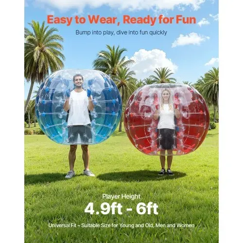 VEVOR aufblasbare Bumper BallS 2er-Pack 1,5m Sumo-Zorb-Bälle für Jugendliche und Erwachsene – Bild 2
