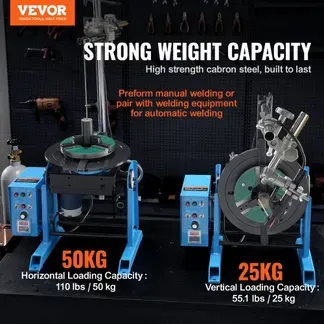 VEVOR Schweißdrehtisch 120 W Schweißpositionierer 0,5–6U/min Manipulator 25 kg(Horizontal)/50 kg(vertikal) Drehtisch 0–90° Neigungswinkel KD200-Dreibackenfutter zum Schneiden, Schleifen, Montieren VEVOR Schweißdrehtisch 120 W Schweißpositionierer 0,5–6U/min Manipulator 25 kg(Horizontal)/50 kg(vertikal) Drehtisch 0–90° Neigungswinkel KD200-Dreibackenfutter zum Schneiden, Schleifen, Montieren