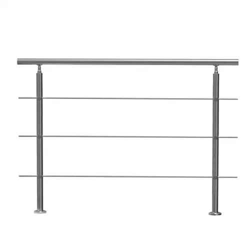 VEVOR Handläufe für Außentreppen, 150 cm Länge, 3 Querstangen, Treppenhandlauf-Set, Übergangsgeländer aus Edelstahl mit Montagesatz, doppelsäulige Treppenhandläufe für Senioren, Veranda und Terrasse – Bild 10