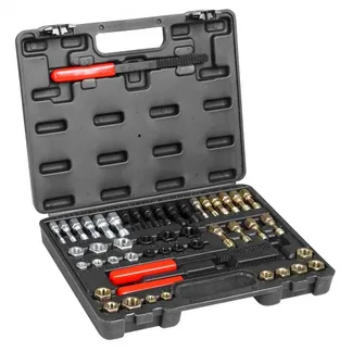 VEVOR 49-teiliges Gewindefräser-Set UNC UNF & metrisches Gewindewiederherstellungswerkzeug, Nachgewinde-Werkzeugsatz mit Gewindebohrern Schneideisen Gewindefeilen für Mechaniker und Heimwerker VEVOR 49-teiliges Gewindefräser-Set UNC UNF & metrisches Gewindewiederherstellungswerkzeug, Nachgewinde-Werkzeugsatz mit Gewindebohrern Schneideisen Gewindefeilen für Mechaniker und Heimwerker