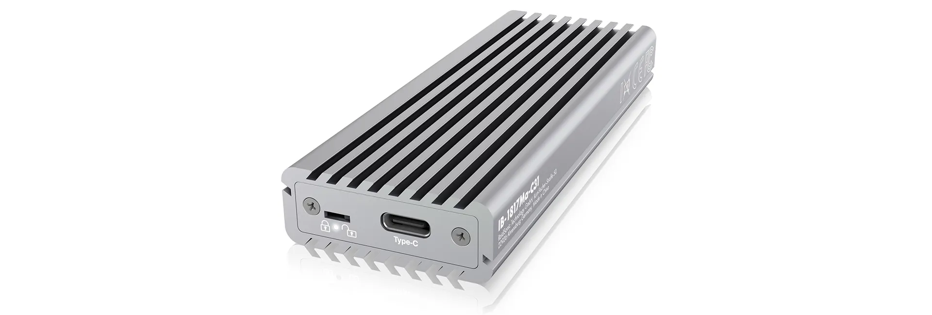 ICY BOX IB-1817Ma-C31, Type-C® USB 3.2 Gen 2 zu PCIe NVMe M.2 2230/2242/2260/2280 SSD Gehäuse mit Schreibschutz – Bild 5
