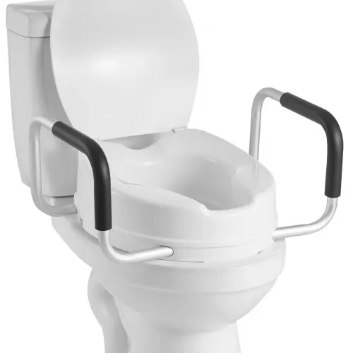 VEVOR Toilettensitzerhöhung Toilettenerhöhung mit 136 kg Tragkraft & 101,6 mm Hubhöhe & Toilettendeckel, erhöhter Toilettensitz mit gepolsterten Griffen für ältere Menschen Senioren Schwangere VEVOR Toilettensitzerhöhung Toilettenerhöhung mit 136 kg Tragkraft & 101,6 mm Hubhöhe & Toilettendeckel, erhöhter Toilettensitz mit gepolsterten Griffen für ältere Menschen Senioren Schwangere