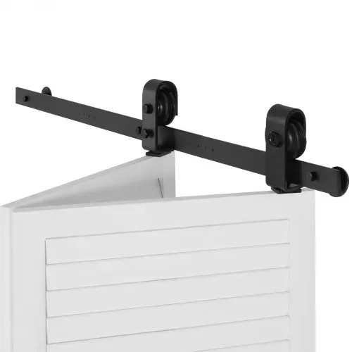 VEVOR Schiebetürsystem für faltbare Schiebetür, Schiebetürbeschlag 1016 mm Laufschiene, geeignet für zwei 45,7 cm große Schrank-, Speisekammer- & Wäschetüren (nicht im Lieferumfang enthalten) – Bild 10