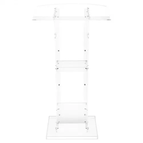 VEVOR Podiumständer Rednerpult (109 cm) aus Acryl, tragbarer Laptop-Schreibtisch mit breiter Lesefläche & Ablagefläche & Buchstopper, bodenstehend, für Klassenzimmer Hochzeiten Konferenzen – Bild 9