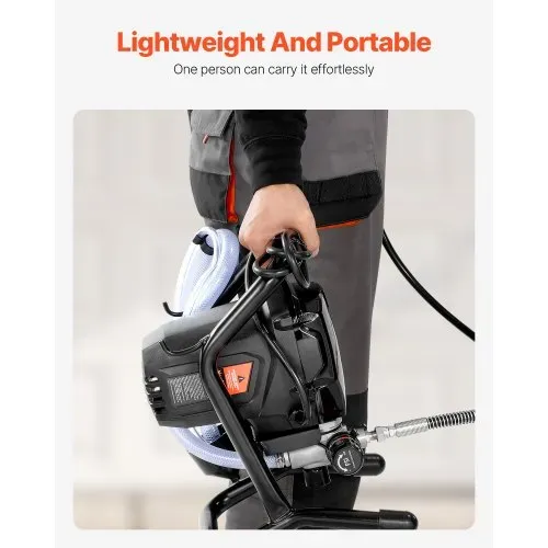 VEVOR Tragbares Airless-Farbspritzgerät, 750 W, 3000 psi, Hocheffizientes Elektrisches Spritzgerät, Farbspritzgeräte Spritzlackiermaschine Hochdruck-Airless-Farbsprühsystem mit 7.6 m Schlauchlänge – Bild 5