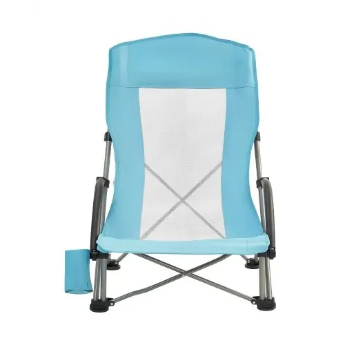 VEVOR 2 x Campingstühle Faltstühle 150 kg Belastbar, Anglerstuhl mit Hoher Rückenlehne & Becherfach & Netzrückenlehne & Tragetasche & Extra Breitem Sitz Strandstühle für Outdoor-Aktivitäten Angeln – Bild 9