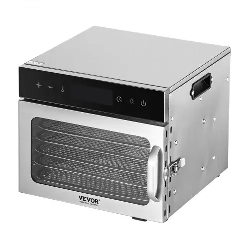 VEVOR Dörrgerät Dörrautomat 6 Edelstahlschalen, elektrischer 400 W Futtertrockner mit einstellbarer Temperatur, Gefriertrockner für Trockenfleisch Fleisch Obst Gemüse Kräuter Hundeleckerlis – Bild 10
