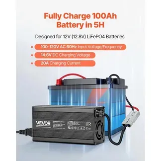 VEVOR 12 V 20 A Batterieladegerät, 14,6 V, DC Ladespannung, mit Anderson-Anschluss, LED-Anzeige, 0-V-Aktivierung, für Lithium-LiFePO4-Deep-Cycle-Akkus von Booten, Wohnmobilen VEVOR 12 V 20 A Batterieladegerät, 14,6 V, DC Ladespannung, mit Anderson-Anschluss, LED-Anzeige, 0-V-Aktivierung, für Lithium-LiFePO4-Deep-Cycle-Akkus von Booten, Wohnmobilen