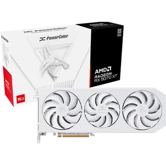 Radeon RX 9070 XT Hellhound Spectral White OC, Grafikkarte Radeon RX 9070 XT Hellhound Spectral White OC, Grafikkarte