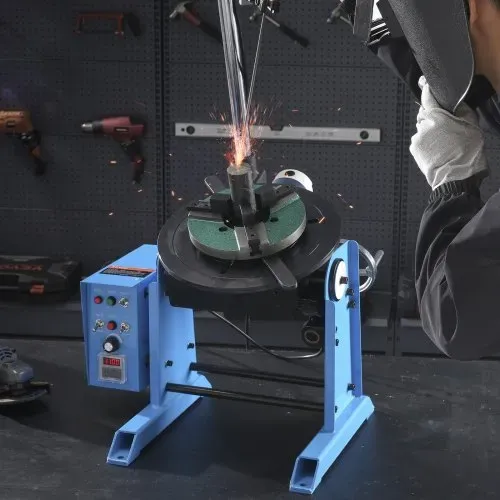VEVOR Schweißdrehtisch 120 W Schweißpositionierer 0,5–6U/min Manipulator 25 kg(Horizontal)/50 kg(vertikal) Drehtisch 0–90° Neigungswinkel KD200-Dreibackenfutter zum Schneiden, Schleifen, Montieren – Bild 7