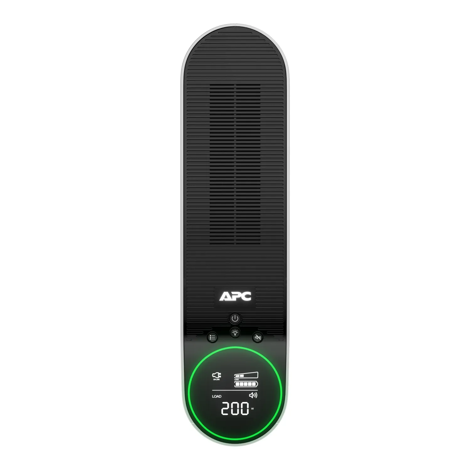 APC Back-UPS Pro, 2200VA/1320W, Tower, 230V, 4x Schuko- und 2x IEC C13-Ausgänge, RGB-Beleuchtung, reine Sinuswelle, Arctic (Weiß) – Bild 4