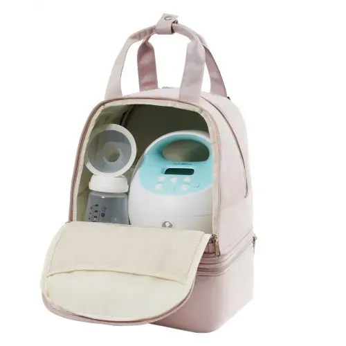VEVOR Milchpumpen-Rucksack, 270x240x340 mm, mit Kühlakku, passend für S1/S2, Pumpzubehör & Muttermilchaufbewahrung, Wickel Rucksack für Arbeit, Reisen & Familiengebrauch, Hellrosa – Bild 9