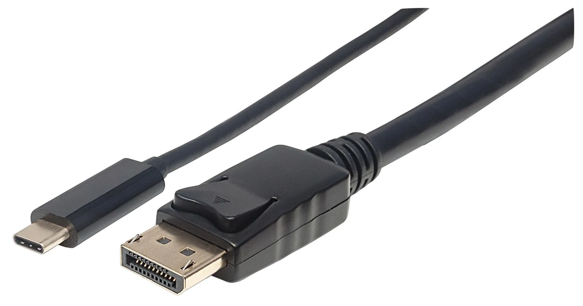 Manhattan USB-C auf DisplayPort-Adapterkabel, Konvertiert das Alternate-Mode-Signal in ein DisplayPort 4K-Ausgangssignal, 1 m, schwarz Manhattan USB-C auf DisplayPort-Adapterkabel, Konvertiert das Alternate-Mode-Signal in ein DisplayPort 4K-Ausgangssignal, 1 m, schwarz