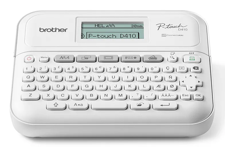 Brother PT-D410 Etikettendrucker Wärmeübertragung 180 x 180 DPI 20 mm/sek Kabelgebunden TZe QWERTY Brother PT-D410 Etikettendrucker Wärmeübertragung 180 x 180 DPI 20 mm/sek Kabelgebunden TZe QWERTY