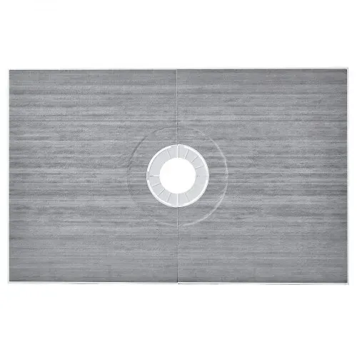 VEVOR Duschrand-Set, 1524 x 965 x 28 mm, großes Duschwannen-Set mit Zentralablauf, leichte EPS-Duschinstallationssets mit 2 wasserdichten Tüchern, Duschwannen-Neigungsstangen passend für Badezimmer – Bild 10