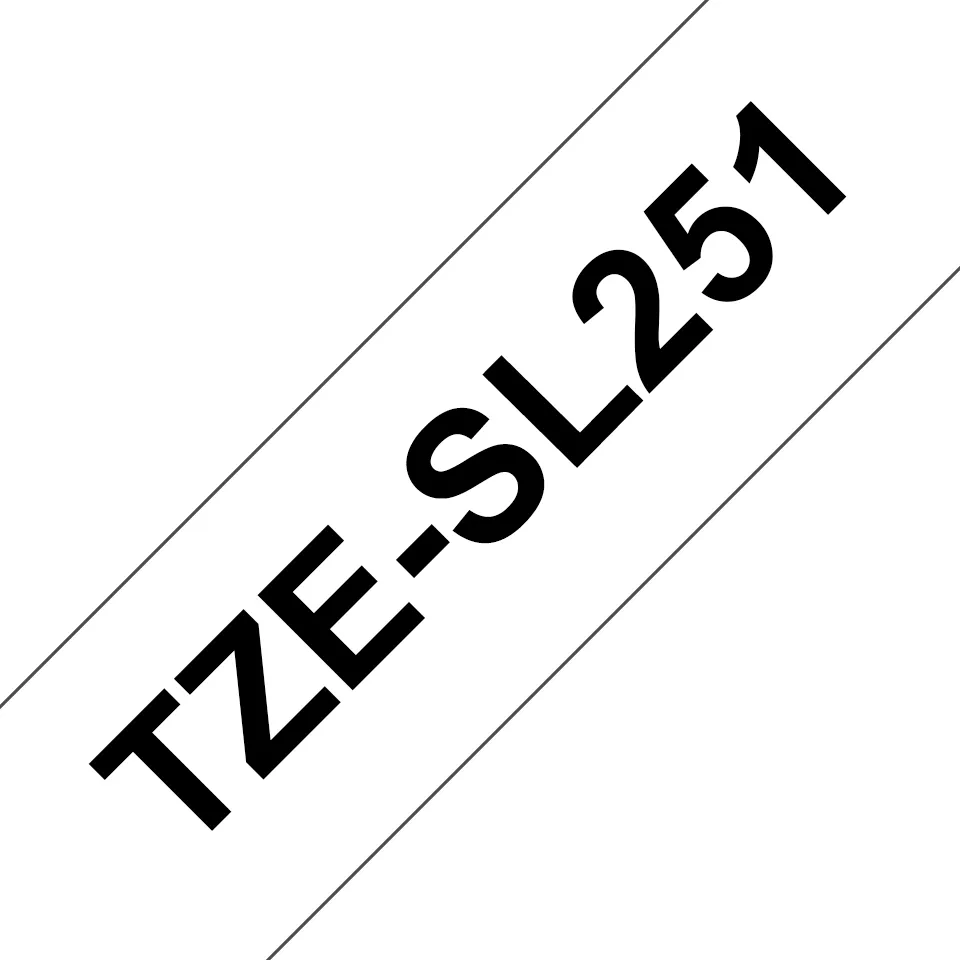 Brother TZESL251 Etiketten erstellendes Band Schwarz auf weiss Brother TZESL251 Etiketten erstellendes Band Schwarz auf weiss