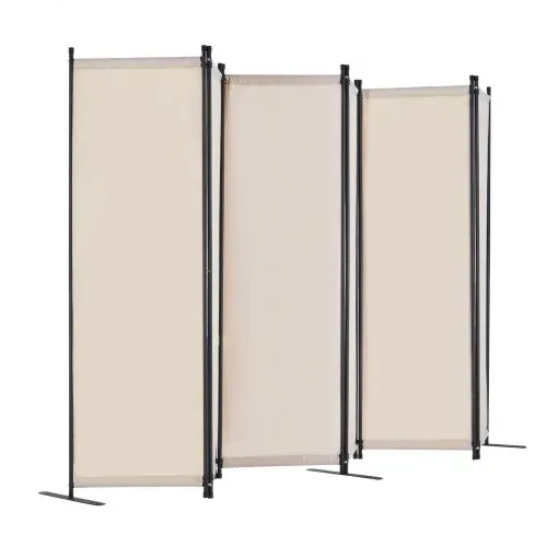 VEVOR Raumteiler 6 Paneele Paravent 3110 x 1805 x 450 mm, faltbarer Sichtschutz & tragbarer Trennwandteiler zur Raumtrennung, freistehende Raumteiler für Büro Schlafzimmer Arbeitszimmer, Beige – Bild 9