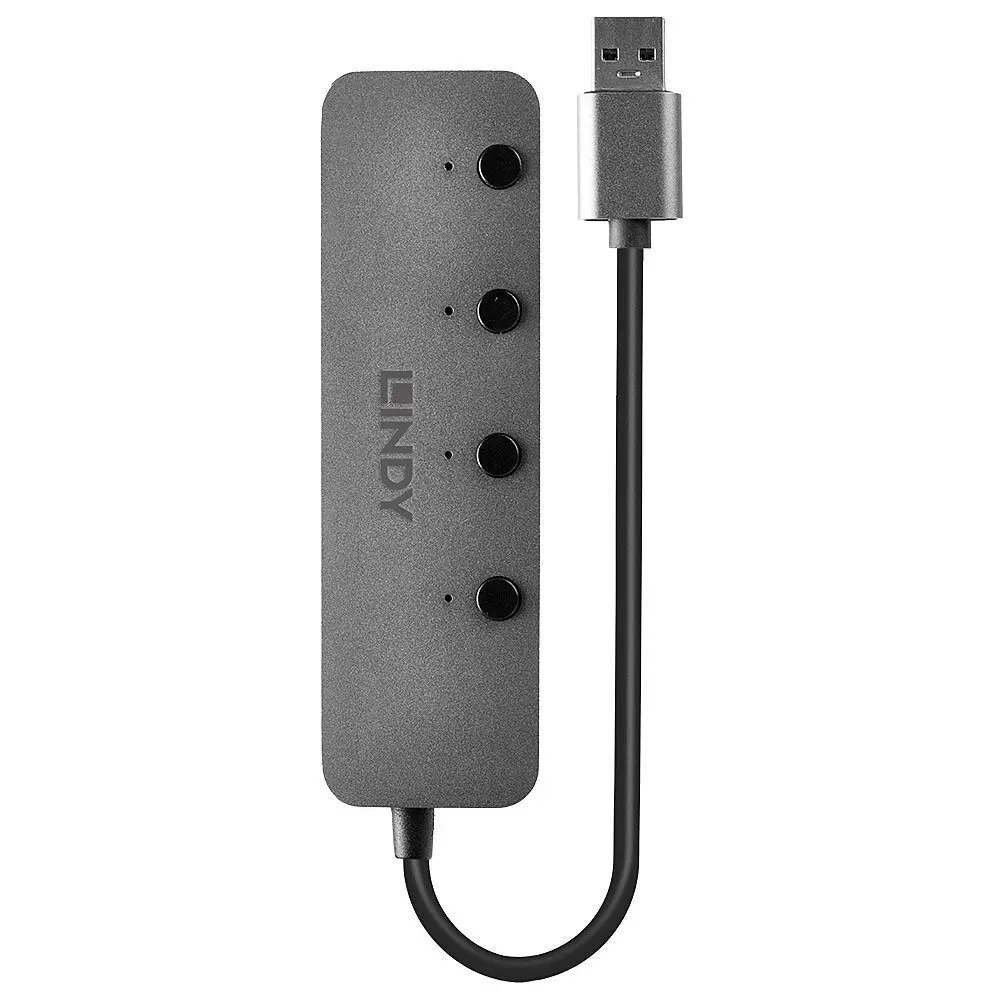 Lindy 43309 Schnittstellen-Hub USB 3.2 Gen 1 (3.1 Gen 1) Type-A 5 Mbit/s Grau – Bild 5