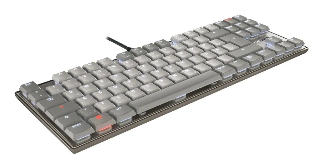 CHERRY KC 500 MX LP TKL Tastatur Heimbüro USB QWERTZ Deutsch Grau – Bild 2