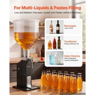 VEVOR Manuelle Abfüllmaschine 10-120ml Flüssigkeitsfüller mit 12L Trichter, Abfüllanlage für Getränke Öl Honig & Lotion, Kohlenstoffstahlgehäuse, Tropfschutzdüse, Höhenverstellbarer Einfüllplattform VEVOR Manuelle Abfüllmaschine 10-120ml Flüssigkeitsfüller mit 12L Trichter, Abfüllanlage für Getränke Öl Honig & Lotion, Kohlenstoffstahlgehäuse, Tropfschutzdüse, Höhenverstellbarer Einfüllplattform