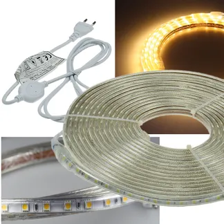 LED-Stripe „Ultra-Bright“ 230V, 10m 600 Lumen/Meter, warmweiß LED-Stripe „Ultra-Bright“ 230V, 10m 600 Lumen/Meter, warmweiß